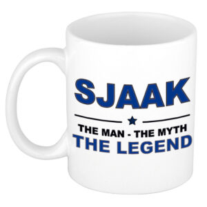 Sjaak The man, The myth the legend pensioen cadeau mok/beker 300 ml