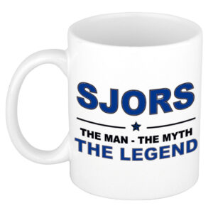 Sjors The man, The myth the legend pensioen cadeau mok/beker 300 ml