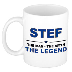 Stef The man, The myth the legend pensioen cadeau mok/beker 300 ml