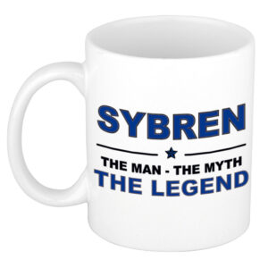 Sybren The man, The myth the legend pensioen cadeau mok/beker 300 ml