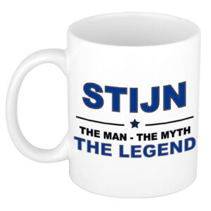 Stijn The man, The myth the legend pensioen cadeau mok/beker 300 ml