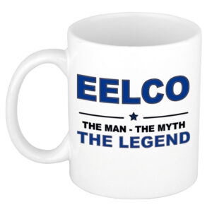 Eelco The man, The myth the legend pensioen cadeau mok/beker 300 ml